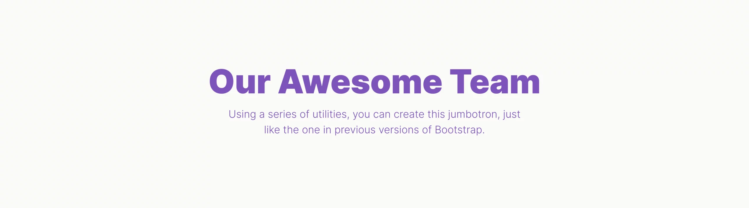 Jumbotron Centered Bootstrap 5 components