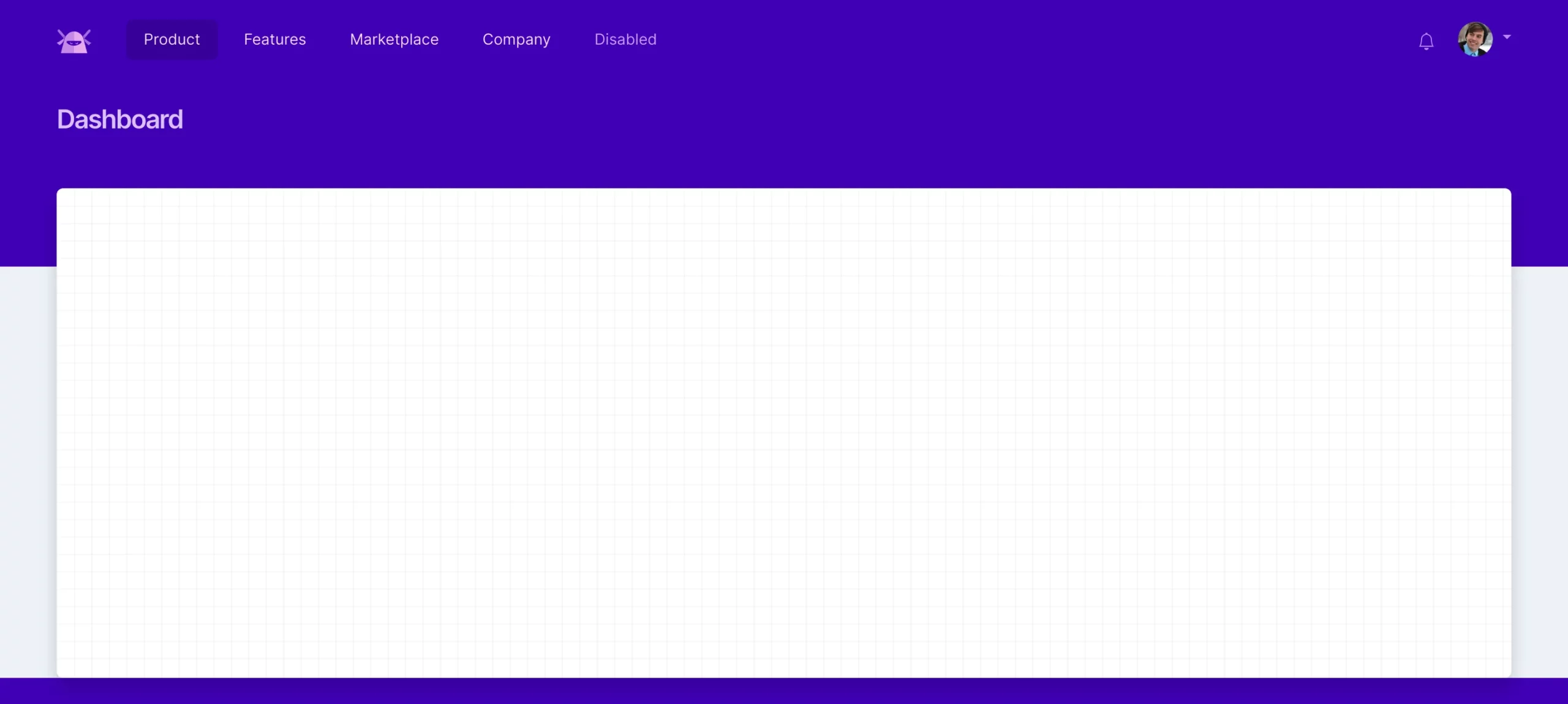 Indigo nav with overlay container Bootstrap 5 components