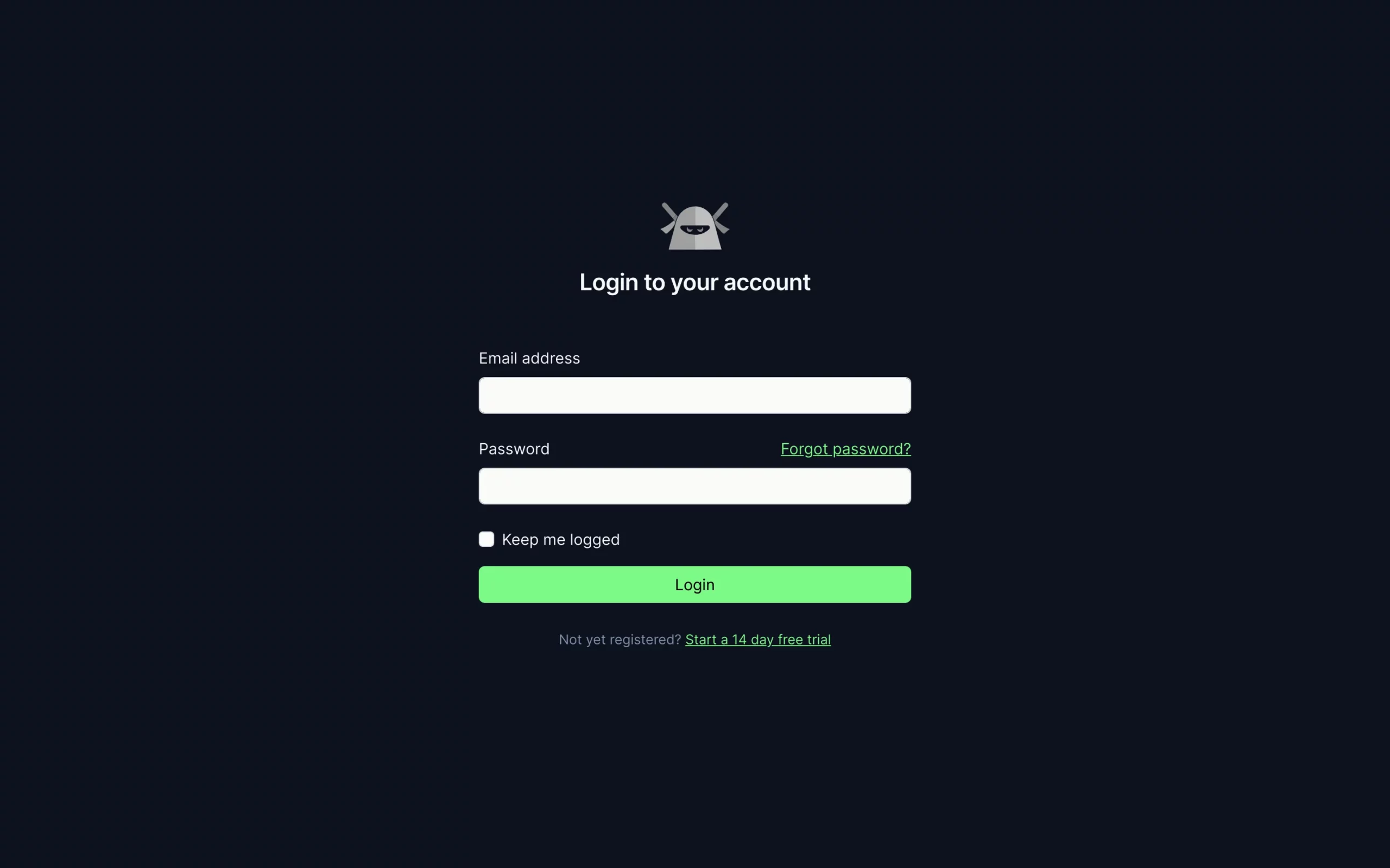 Simple login page on dark slate Bootstrap 5 components