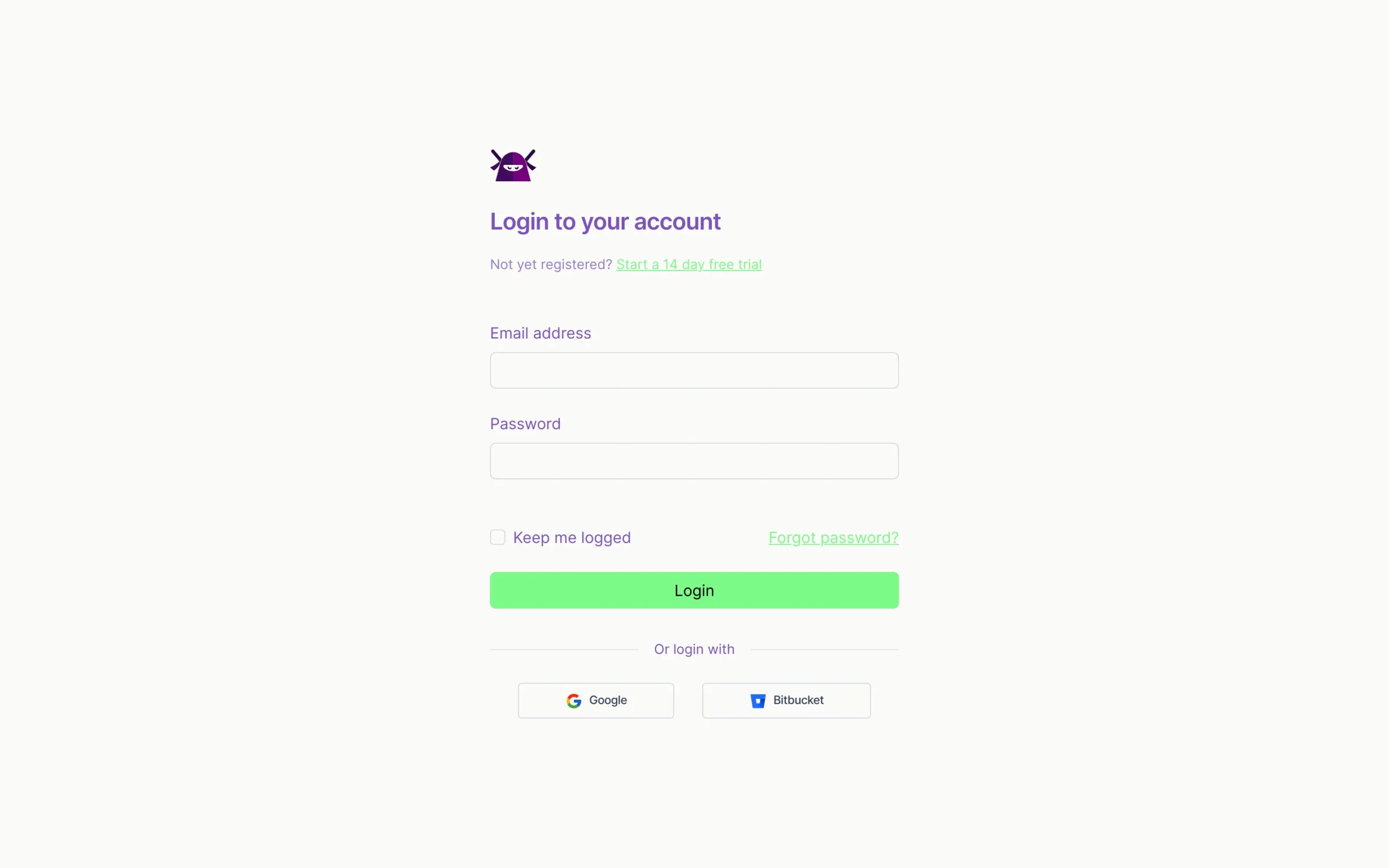 Login page with social login buttons Bootstrap 5 components